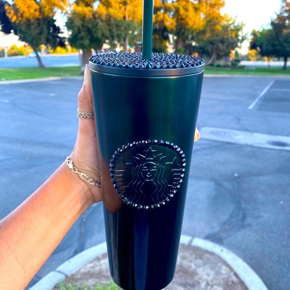 New Starbucks tumbler with black stones